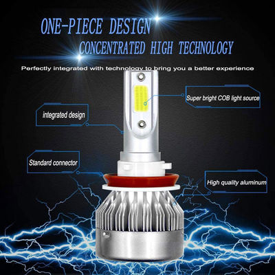 36V Auto Led Headlight Bulbs H7 H3 H4 H11 C6  30000 Hours Lifespan